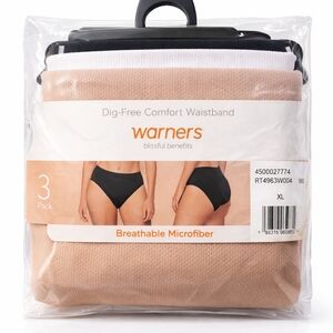 5 For $25💕 Warner's Womens Microfiber Briefs 3-Pack